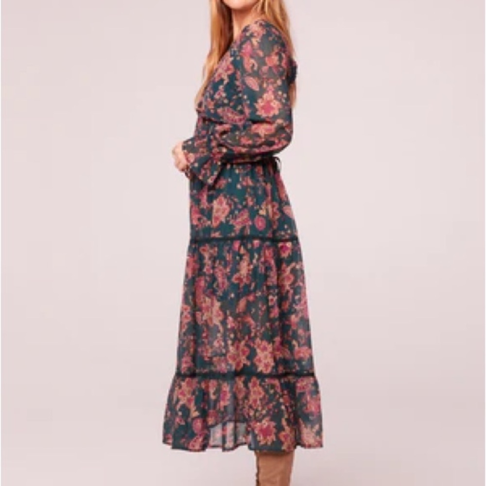 Band of the Free PINE PAISLEY EMPIRE WAIST MIDI DRESS - Picture 4 of 4